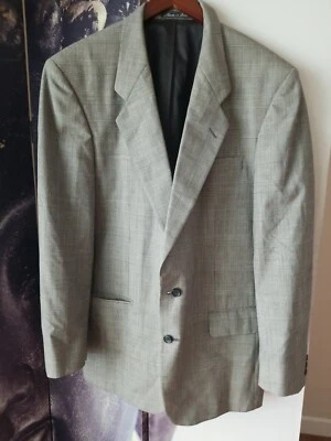 Blazer de lana PIERRE BALMAIN de un solo pecho 2 botones pata de gallo 44 largo Foto 1 de 4