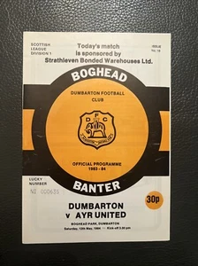 12.5.1984. Dumbarton v Ayr United (Scottish Div 1). - Picture 1 of 2