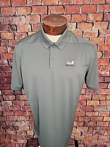 Nike Golf Men's Large Gray White Short Sleeve Polo Shirt 🛺 - Picture 1 of 7