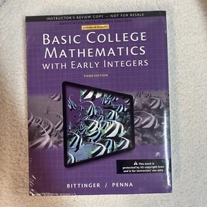 Basic College Mathematics With Early Integers 3rd Edition Pearson Instructor Ed - Picture 1 of 3