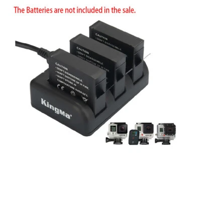 3 Battery Slot Charger Dock+3.1A Dual USB Output Adapter for GoPro Hero 3 3+ 4 - Image 1 of 4