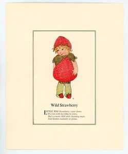 Strawberry Child Mother Earth's Children Print 1978 Georgetown Ohio Garden Art - Picture 1 of 1