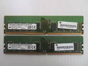 Micron 32GB (2x16GB) DDR4 2666MHz ECC RAM PC4-2666V-EE1 MTA18ASF2G72AZ-2G6D1ZI - Picture 1 of 2