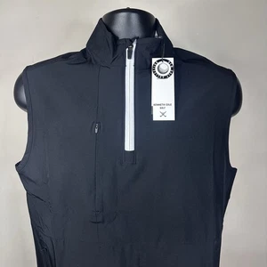 Kenneth Cole Golf Water-Resistant Pullover 1/4 Zip Vest Men’s Medium Black NWT - Picture 1 of 11