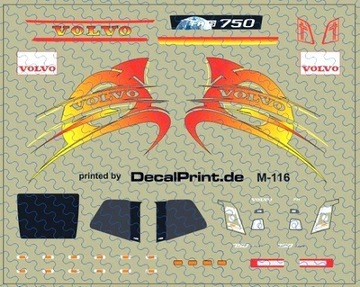 Decals 1 set  Volvo set, Logo rot-yellow No.  M-116 - 1:87 /DL49 - Image 1 of 4
