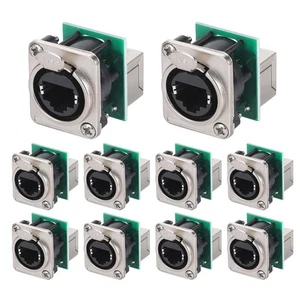 10PCS Ethercon Rj45 Prise de Châssis, NE8FDP Ethercon Connecteur Passant, 7205 - Photo 1/6