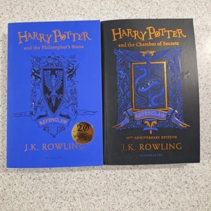 Harry Potter books 1 & 2 Ravenclaw Editions (Paperback, 2017) 20th Anniversary - Picture 1 of 7