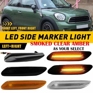 2X Amber Signal LED Side Light Marker Fit 2011-16 Mini Countryman Cooper R60 R61 - Picture 1 of 46