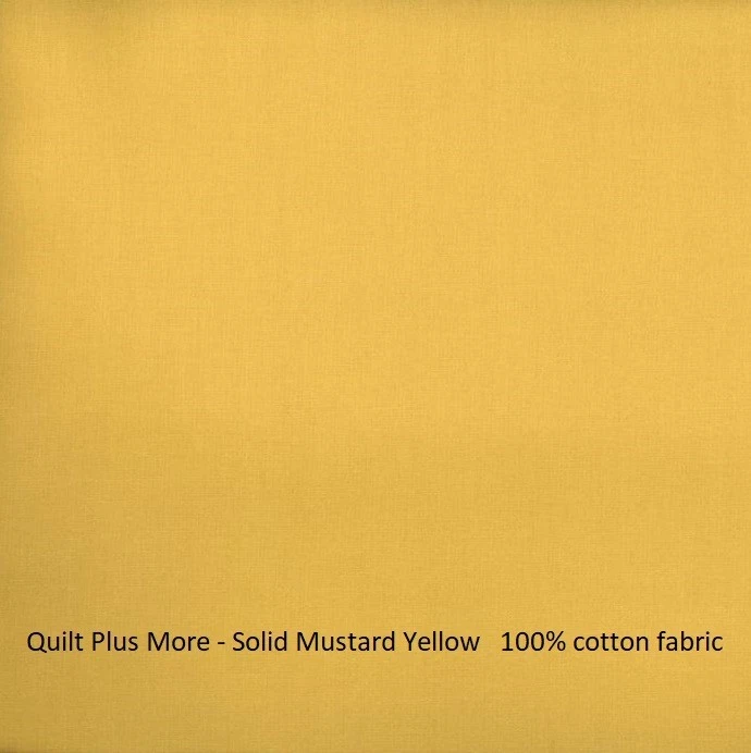 Solid Mustard Yellow Quilting Cotton Fabric by the Yard – 100% Cotton, 44” Wide - Image 1 of 1