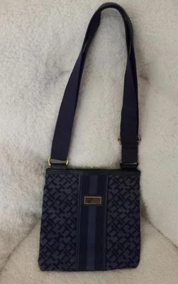 TOMMY HILFIGER Navy Blue Crossbody Shoulder Bag Purse - Image 1 of 4