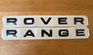 Range Rover NERO LUCIDO distintivo cofano stivale anteriore posteriore Evoque Vogue Sport - Foto 1 di 4