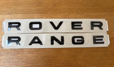 Range Rover NERO LUCIDO distintivo cofano stivale anteriore posteriore Evoque Vogue Sport - Immagine 1 di 4