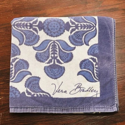 Vera Bradley Cobalt Tile Beach/Pool Towel Retired Used Fading No Stains 60x30” - Image 1 of 4