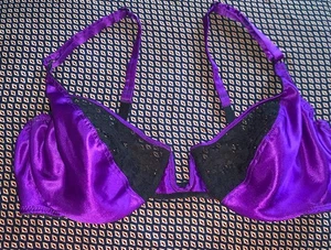 Vintage Valentino Intimo Satin & Spitze Bügel BH Gr. 36C STYLE #2720 - Bild 1 von 6