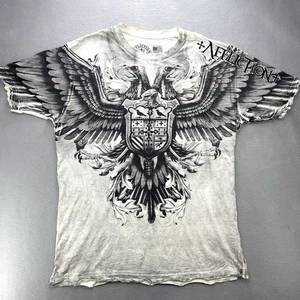 Vintage y2k Affliction Shirt Herren 2XL Vogel Adler doppelseitig Grunge MMA Distress - Bild 1 von 15
