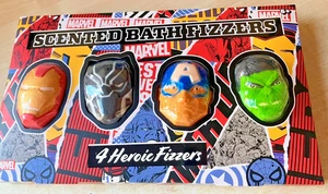 BNIB New Disney Marvel Avengers Superhero Fizzers Gift Set 4x50g - Ironman Hulk - Picture 1 of 5