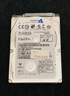 Hitachi 2.5" SATA 250GB 7200RPM Laptop Hard Drive Thin 7mm - TESTED - Image 1 of 4