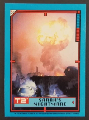 T2 Terminator 1991 Sarah Nightmare Topps Sticker Card #10 (NM) - Image 1 of 2
