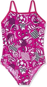 Speedo Kids Tidal Swimsuit with Ruffles Swimwear, Pink / b - Picture 1 of 2