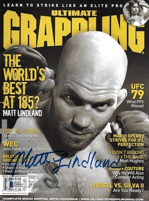 Matt Lindland Signed April 2008 Ultimate Grappling Magazine BAS Beckett COA UFC - Image 1 of 4