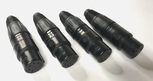 4 Stück Neutrik NC5FX-B XLR Kabelbuchse 5-polig vergoldet #5 - Bild 1 von 2