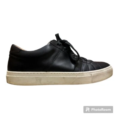 Zapatillas de cuero negras para hombre Greats Brooklyn talla 7 EE. UU. hechas en Italia Foto 1 de 4