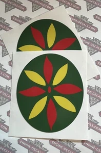 Planet Jr. Juego de 2 calcomanías estilo flor 8 pétalos Seed Hooper - Imagen 1 de 1