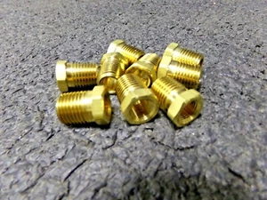 BUSHING, BRASS PIPE 1/4X1/8 MPT X FPT MPTX FPT 9 CT (MK) - Picture 1 of 3