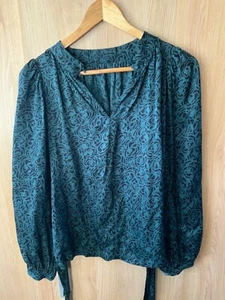 Rodebjer Top Blouse Womens Size M Green black - Picture 1 of 5