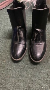 Pull On Jodhpur BOOTS Black Patent LEATHER *VGC* size 3 - Picture 1 of 3