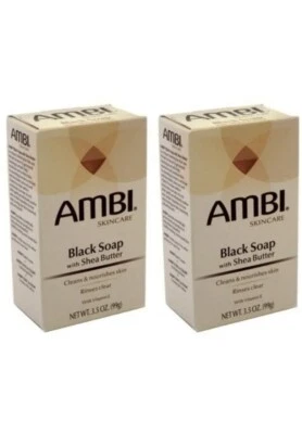 BL Ambi Cleansing Bar Soap Black With Shea Butter 3.5oz X 2 Counts - Image 1 of 3