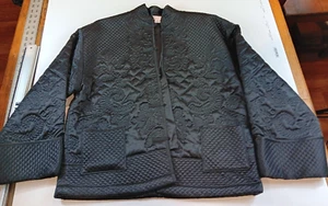 Vintage Rare Victoria's Secret One Size Black Quilted Jacket/Kimono - Picture 1 of 11