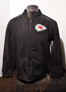 NFL Team Apparel MENS FULL ZIP Kansas City Chiefs Blac JACKET SIZE large NWT - Picture 1 of 10