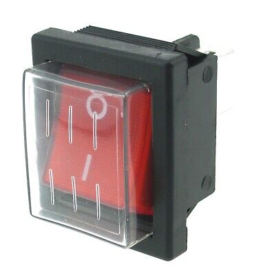 Sw79 Waterproof Splash Proof Covered On Off Red Illuminated Rocker Switch • 9.95£