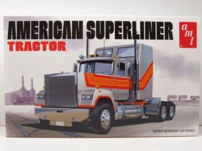 American Super Liner Semi Trattore Modellino Auto Kit Costruzione Plastica 1:24 - Immagine 1 di 3