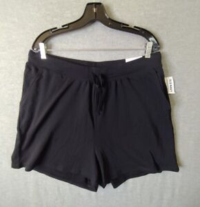 NEW Old Navy Women's Shorts Tall Size XL Black Fleece Drawstring Elastic Waist