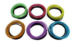 Soft Silicone Jelly Bracelet Set Extremely Strong & Stretchy Adult Size - Picture 1 of 7