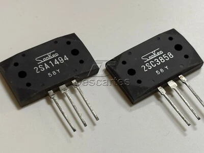 1 par - Transistor SanKen 2SA1494 + 2SC3858 200W 200V 17A MT200 "Genuino" Foto 1 de 4