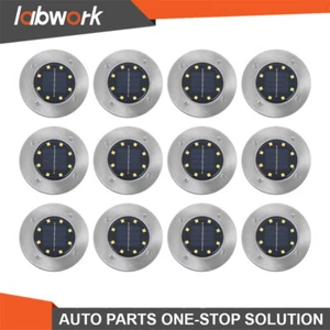 Labwork 12 Pack Solar In Ground Lights Outdoor Garden In Grond Lights Warm White - Picture 1 of 20