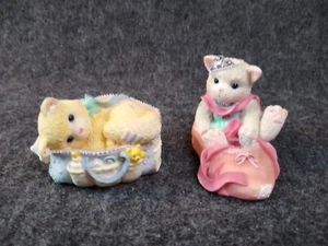 2 Figuras De Colección Calico Gatito Danza de la Vida Bolsa de Trucos Estatuillas Enesco  - Imagen 1 de 13