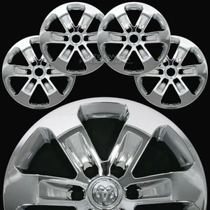 4 fits Dodge Ram 1500 Laramie 2019-24 Chrome 18" Wheel Skins Hub Caps Rim Covers - Picture 1 of 12