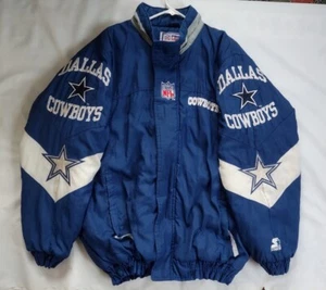 CHAQUETA DE INVIERNO VINTAGE STARTER PRO LINE DALLAS COWBOYS CREMALLERA COMPLETA TALLA L - Imagen 1 de 9