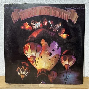 Album Around The World With -Three Dog Night Live - 2 LP 1973 VG/G - Picture 1 of 9