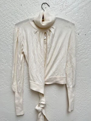 Suéter Catharine Malandrino Mezcla Cachemira Cuello Alto Crema S Foto 1 de 4