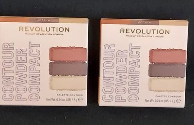Revolution~Makeup Revolution London~Contour Powder Compact~Medium~Lot of (2)~NIB - Image 1 of 4