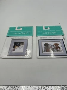 Lot Of 2  Janlynn's Counted Cross Stitch Just a Chart New 9" x 11” (Animals) - Picture 1 of 5