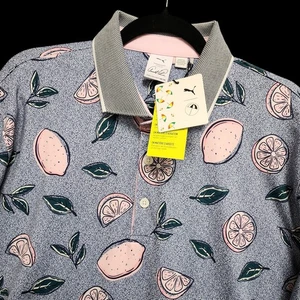 Puma Golf MATTR x Arnold Palmer Pink Lemonade Polo Shirt Mens XL MSRP $90 NEW - Picture 1 of 9