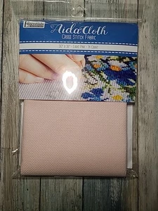 Aida Cloth Cross Stitch Fabric Dirt Y Inch By 36-in Light Pink 14 Count - Picture 1 of 8