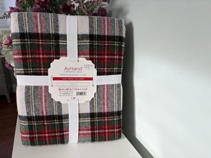 Ashland Weihnachten Tartan Überwurf Decke, Neu mit Etikett, rot/grün - Bild 1 von 2