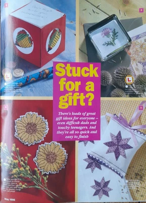 Cross stitch charts: 14 quick & easy motifs!  Flowers, animals, train...[H20] - Image 1 of 4